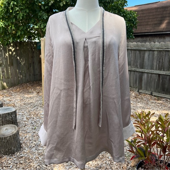 Chico’s Tie Front Tunic - Picture 3 of 12